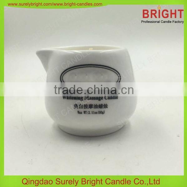 2016 new design massage candle soy wax tin candles