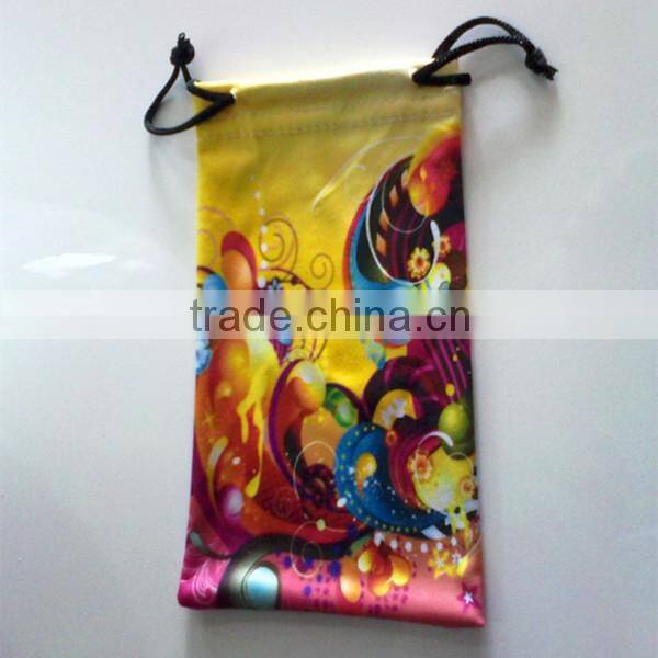 Fancy Colorful Drawstring Microfiber Travel Pouch