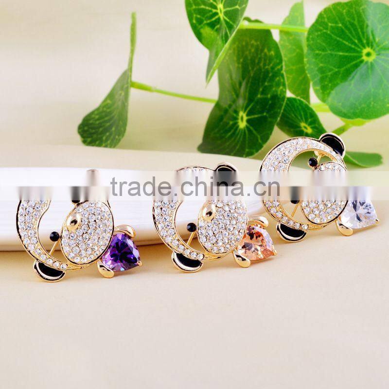 2016 new trendy Animal Brooch Crystal rhinestone cute monkey brooch