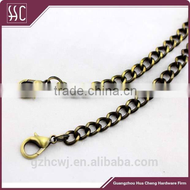 bag hardware any size metal chain with lobster clasp for bag