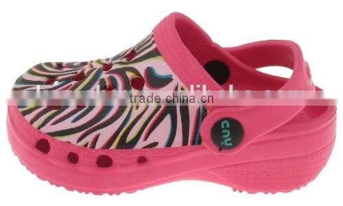 2016 fashion best selling China custom water-transfer printing fashion EVA clogs brand shoes for women