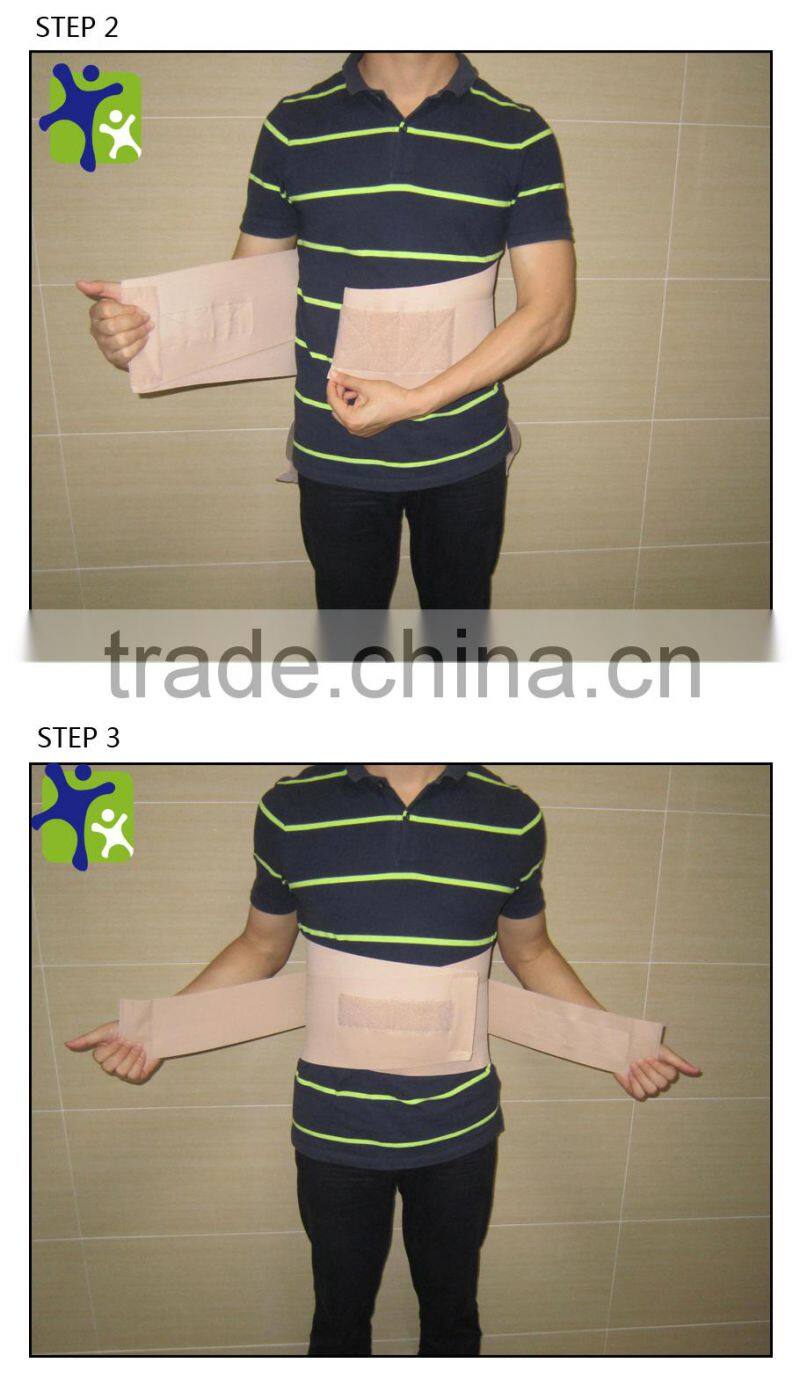 back support with Aluminium belt