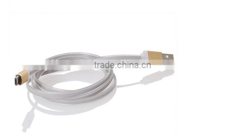 New Design Colorful TPE Round Noodles High Speed Micro Usb Cable Pigtail(OEM ODM)
