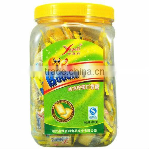 Good Taste Square Piece Chewing Gum Balls In Big Square Jar