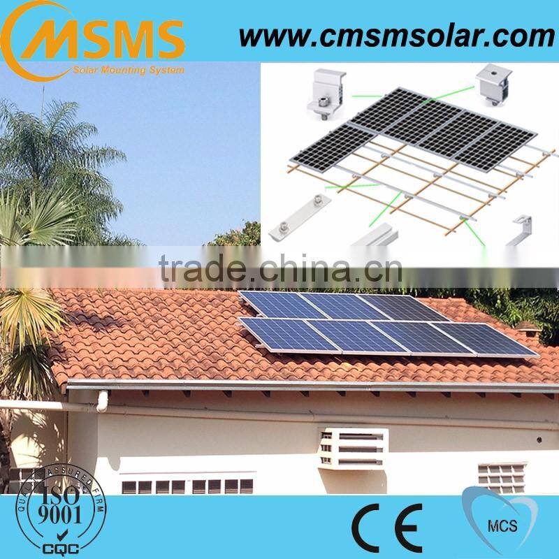 On-grid tile roof solar mounting system,kit homes,home solar panel kit