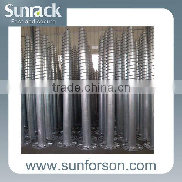 Ground screws footing ground bracket installation system