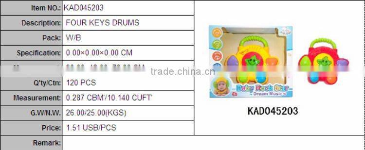 Hot selling interesting gift lovely plastic infant rattle ball baby toys