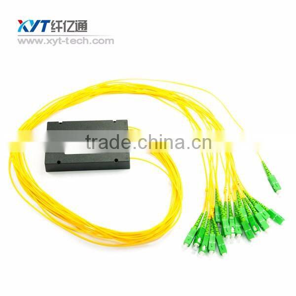 Communication Equipment 2x32 ABS Module Type PLC Splitter FC APC Connector Optical Fiber Splitter 1.5m