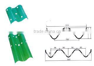 Three Wave Guardrail Roll Forming Machine PLC With Automatic Continuous Cutting