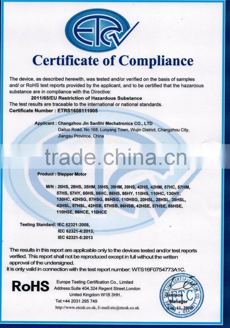 1.8 step angle liner stepper motor