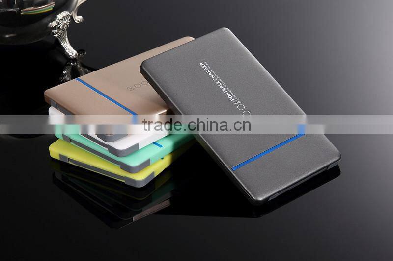 Fashion colored Extra Thin Power Bank 3000mah, Fast Phone Charger
