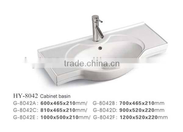 China Export New Design Western Bathroom Sinks for Cabinet