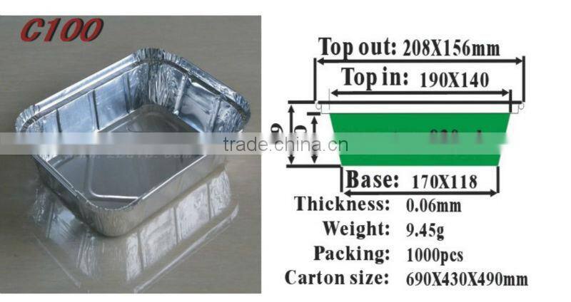 Airline Aluminum Food Tray C100
