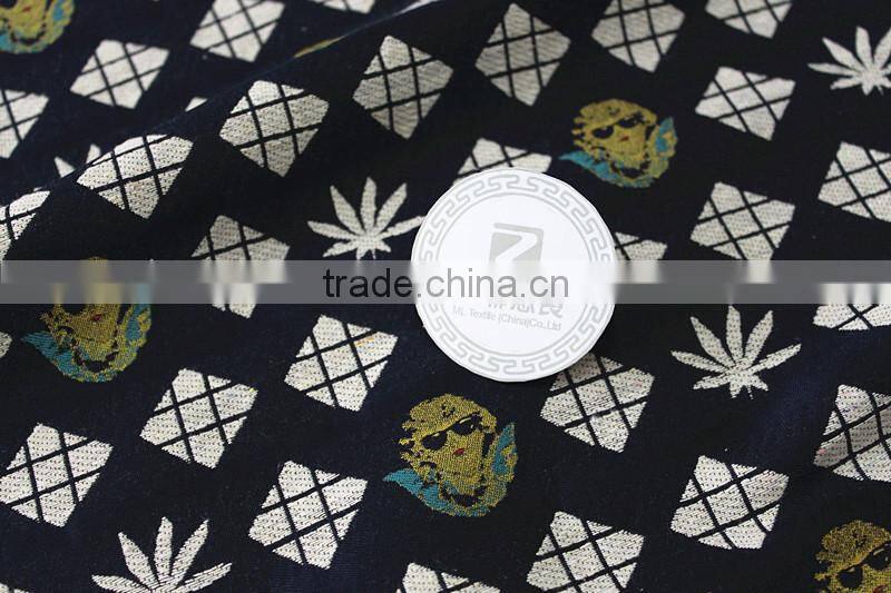 Jacquard fabric with polyester and cotton