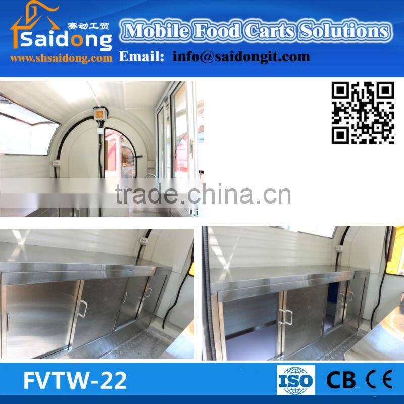 New Type Snack Food Display and Sale Cart Trailer for Food Service Cart