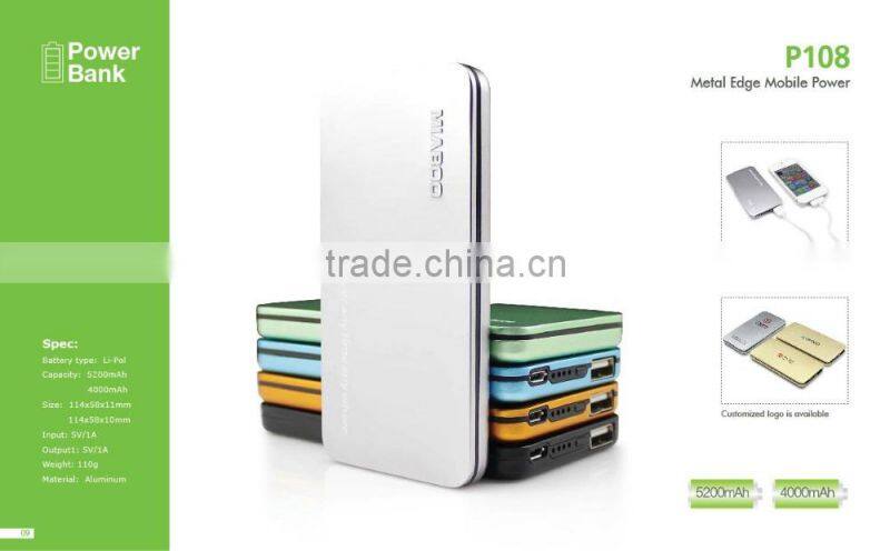 2016 Hot selling slim 3000mah credit card portable power bank silm bank power 2 IN 1 USB Charger