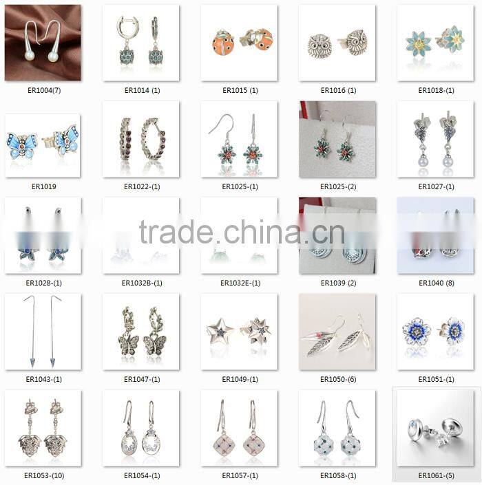 Costume Jewelry Single Stone Earring Designs For Ladies