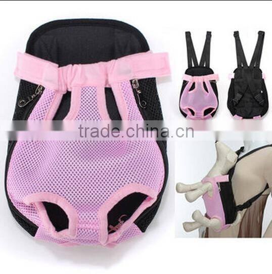 Breathable Mesh Fabric Dog Carrier / Pet Chest Backpack / Pet shoulder straps