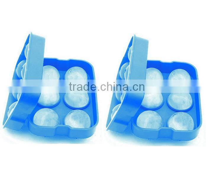 Food Grade Silicone Ice Ball Mold 6 Cavities Ice Cube Tray