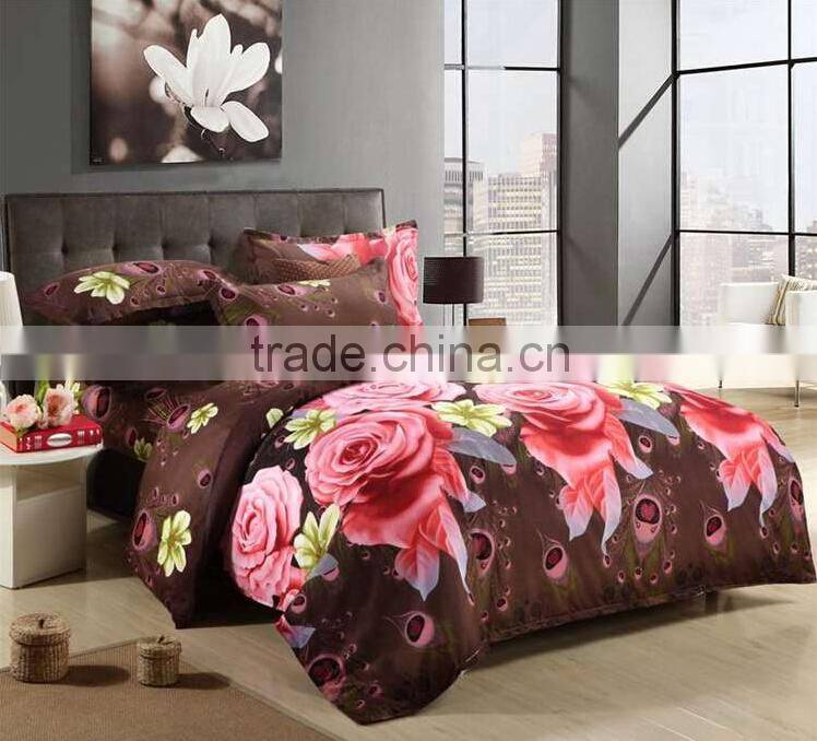 Nantong luxury baby bedding /bed sheet beautiful cotton print 3d or 5d bedding set christmas