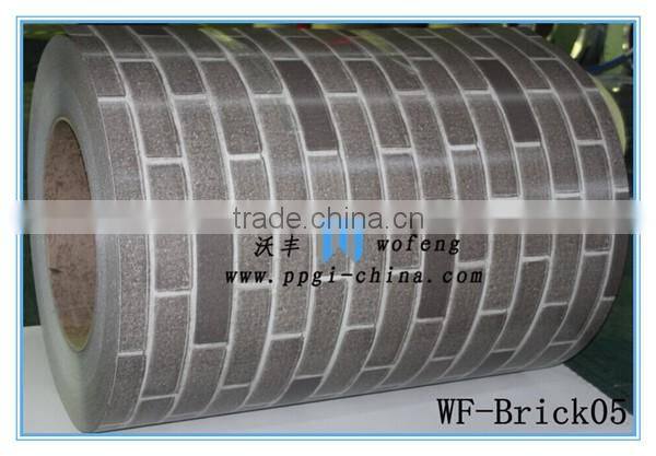 Prepainted galvanized steel / brick pattern prepainted PPGI steel sheet