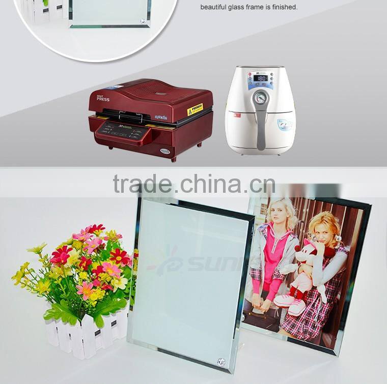 Logo printing L100*H100*W4mm round coaster sublimation toughened blank glass photo coaster