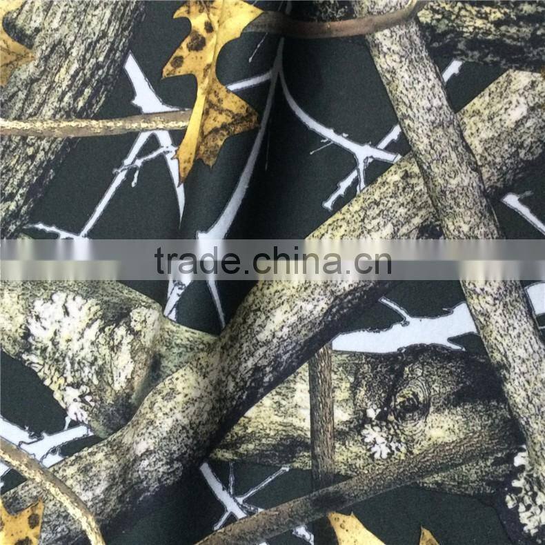 TPU camouflage fabric for clothes 100% polyester forest camouflage fabric bonded tpu for outdoor fabric hunting sportswear