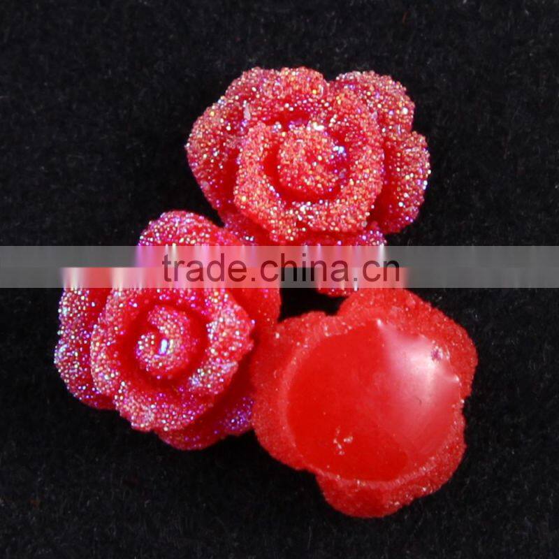 8mm candy color resin rose flower beads For Jewelry & Phone Case & Nail Art -zhiya factory