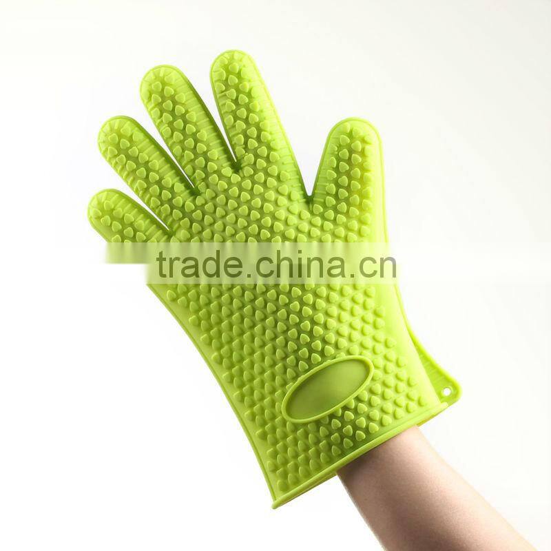 Wholesale custom FDA food grade non stick high heat resistant finger bbq gloves