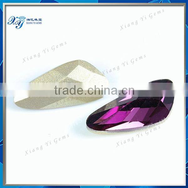 large semi precious stone lab created diomand purple decorative glass stone