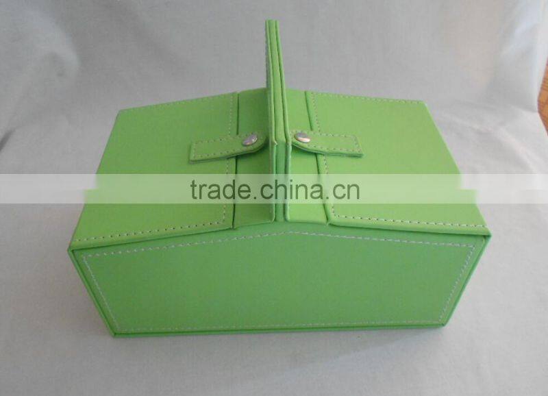 PU leathersmall green gift jewelry gift boxes