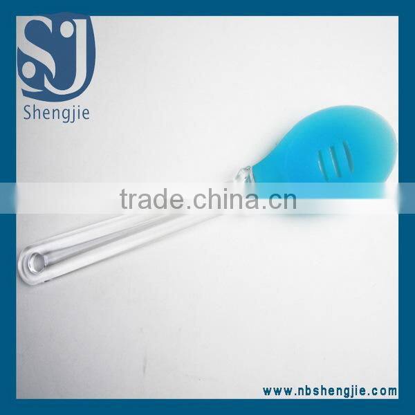 Trade Assurance silicone coated iron colander scoop,silicone ladle,silicone coated spoon