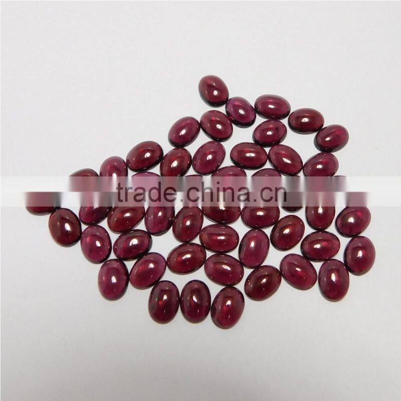 NATURAL GARNET CABOCHON GOOD COLOR & QUALITY 6X8 MM OVAL LOT