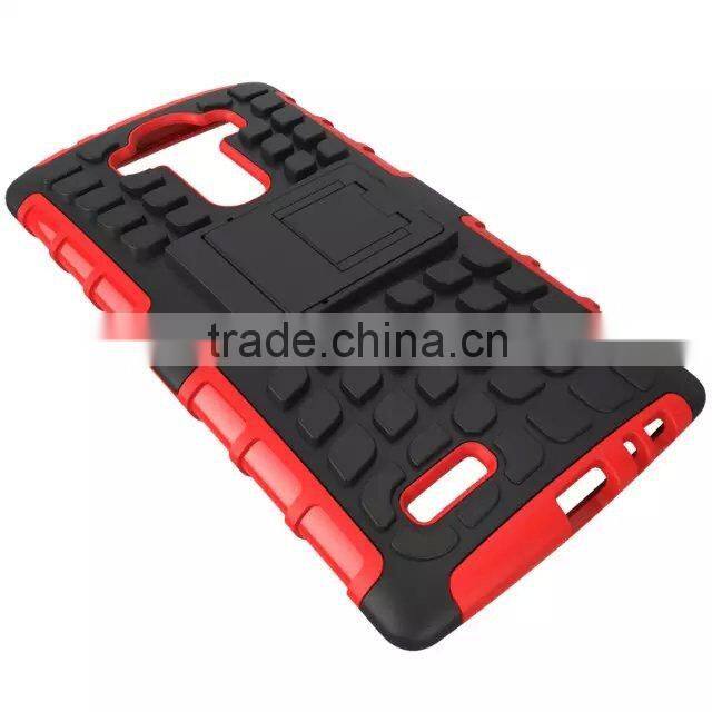 For LG G4 smartphone case cover, PC Silicone shockproof stand case for LG G4 mobile phone