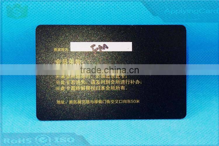 Hot selling polishing S70 chip PVC card with signature panel