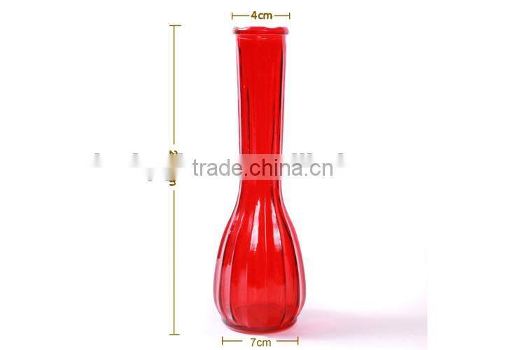 mini dark red decoration glass vase