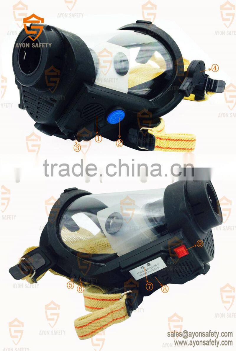 Radio mask communication and talkable mask with anti fog lens for military and civil defence - Ayonsafety