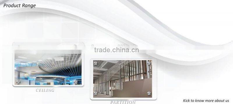 Morden Office PVC Laminated Gypsum ceiling pop design