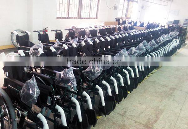 Green Manual mobility wheelchair for disable old chair with CE improval