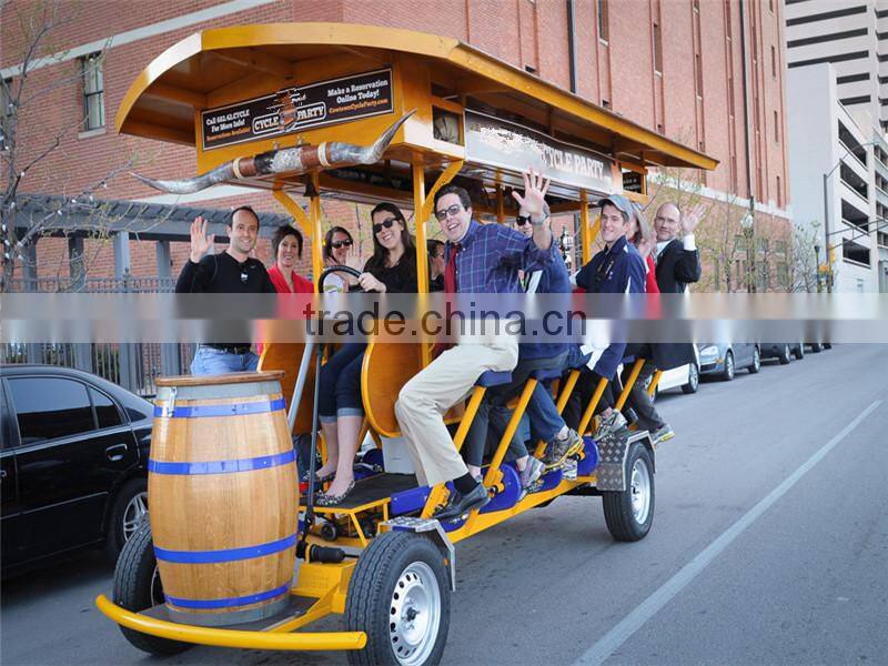 Mobile bar cycle 15 person seat conference pedal bike