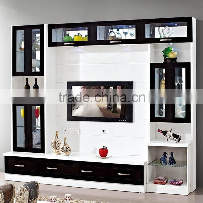 Latest design wall unit design led tv unit