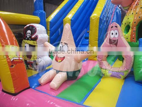 hot sale Spongebob inflatable amusement park,inflatable indoor playground,inflatable fun city
