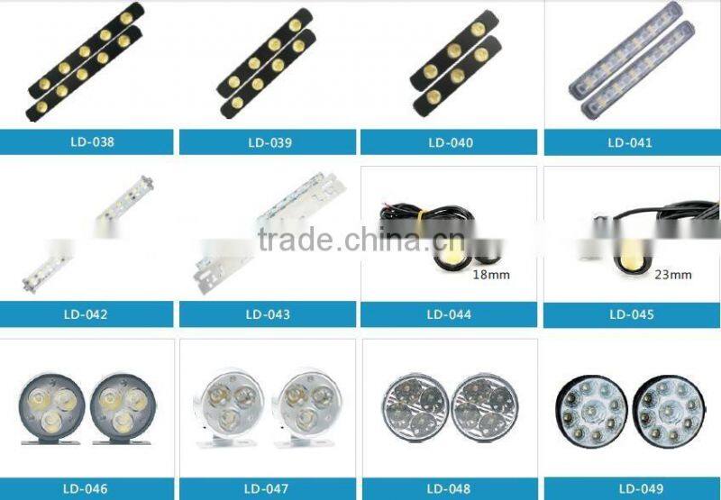 Car Waterproof 2 Pcs 6 LED Daytime Running Light DRL Fog Driving Lamp