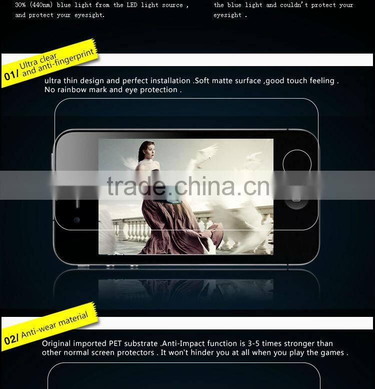 Japan blue light cut film /anti-blue light screen protector for Iphone 5s mobile phone