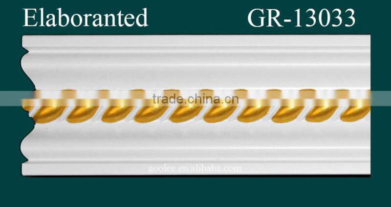 European- style Environmental Decorative PU Carved Foam Cornice Molding