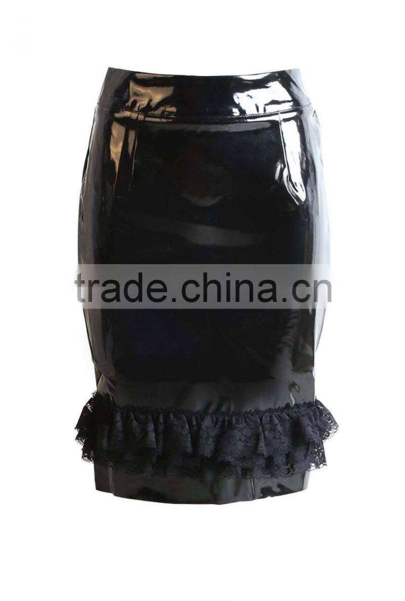 Newest style pvc dress sexy leather catsuit for women