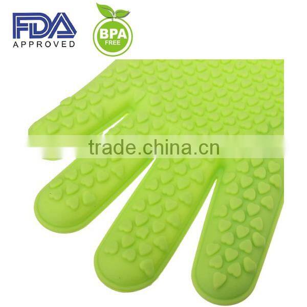 silicone finger tips gloves/silicone glove with five fingers