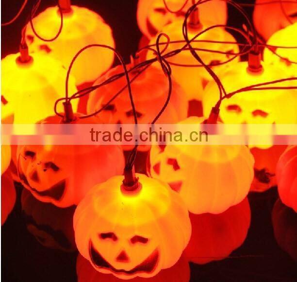 2.5M Halloween Props Haunted House Supplies Bar Decoration 16 LED Pumpkin String Light Fairy lights Festival Lamp
