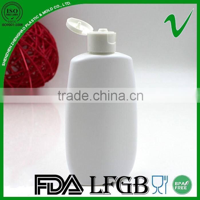 Hot sale flat shape lotion 120ml Plastic Bottles with flip top cap