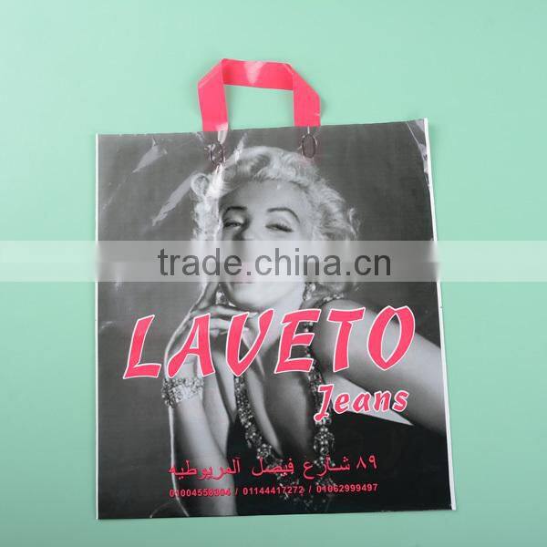 Wholesale bottom gusset po handle bag for Jeans packing